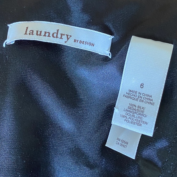 Laundry by Shelli Segal Black strapless silk dress with rosettes - Picture 4 of 4